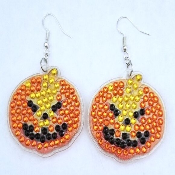 Spooky Rhinestone Earrings - Picture 6 of 10